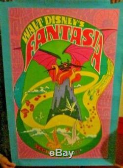 1969 Affiche Du Film De Cinéma Walt Disney Fantasia 41 X 28