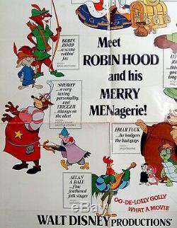 1973 Originale Officielle Du Film D'animation Affiche Film Robin Disney Comics