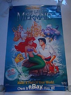 1989 L'affiche Originale Du Film Phallique Interdit Par La Petite Sirène Roulée Disney