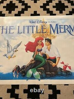 1989 Walt Disney Petit Sirène Cinéma Vinyl Banner 8'x35 Excellent Cond