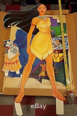 1995 Pocahontas Disney Standee Vintage Affichage Vidéo En Carton Grand Présentoir
