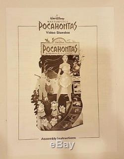 1995 Pocahontas Présentoir Disney - Présentoir Vidéo Grand Format En Carton, Grand Format