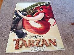 2 Faces D'origine Tarzan 48 X 70 Movie Theater Disney Poster