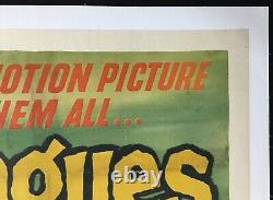 20 000 Leagues Under The Sea Original Quad Affiche De Cinéma Linen Backed Disney 1954