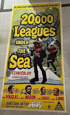 20 000 Leagues Under The Sea Walt Disney Affiche De Cinéma De Trois Feuilles Dernières 2 Existes