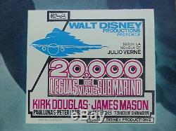 20 000 Lieues Sous Les Mers Kirk Douglas James Mason Ensemble Pour Le Hall D'entrée Espagne 1976