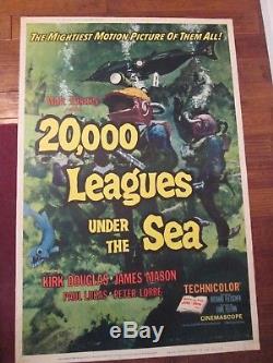 20 000 Lieues Sous Les Mers - Original 40 X 60 Affiche Du Film - Douglas Disney