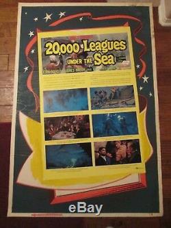 20 000 Lieues Sous Les Mers -original 40 X 60 Affiche Du Film Walt Disney