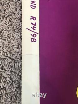 ALICE AU PAYS DES MERVEILLES Bannière en soie originale 24 x 82 R1974 DISNEY RARE