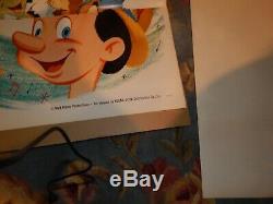 Affiche Authentique Pinocchio Disney R62 / 1 Sortie 27''x41''new De Condition1962