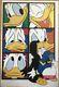 Affiche D'origine De Donald Duck Walt Disney Faces De Donald Duck 23,5 X 35