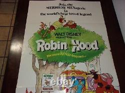 Affiche De Cinéma 1973 Vintage Walt Disney Robin Des Bois