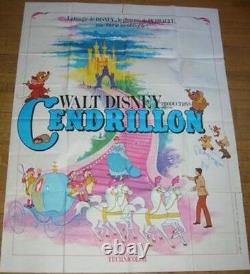 Affiche De Cinéma Cinderella Française Grande 47x63 R78 Walt Disney Nm