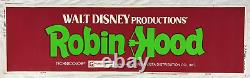 Affiche De Cinéma De Robin Hood 1973 Disney Banner Originale 24 X 82