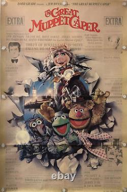 Affiche De Cinéma Originale D'une Feuille The Great Muppet Caper 1981 Walt Disney