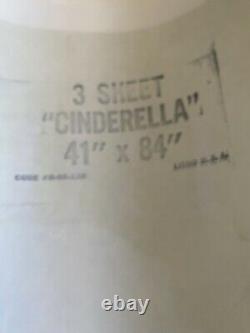 Affiche De Cinéma Originale De Cinderella Large 3 Feuille / Trois Feuille Disney 41 X 84