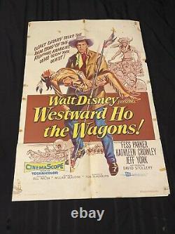 Affiche De Cinéma Originale De Westward Ho The Wagons 1956