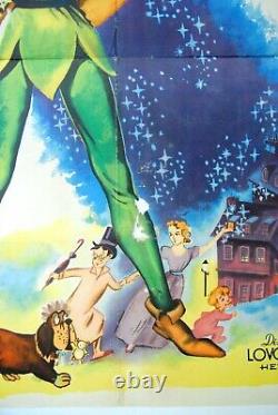 Affiche De Cinéma Peter Pan Walt Disney 1955 Rare Vintage Exyugo