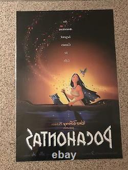 Affiche De Cinéma Pocahontas De Disney Pleine Grandeur 27 X 40 2 Faces Roulées