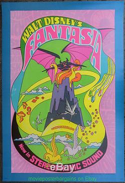 Affiche De Film Fantasia Original Rerelease 1970 Rolled Thick Stock 27x41 Disney