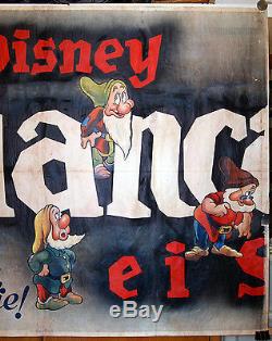 Affiche De Film Italien Original Neige Blanc Et Les Sept Dwarfs Disney Seulement Copie Connue