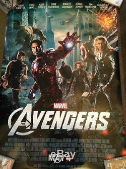 Affiche De Film Rare Originale Des Avengers 27 X 40 Une Feuille Recto-verso Disney Ds