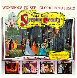 Affiche Du Film Sleeping Beauty 1959 Six Sheet 83x84 Vf + 8.5 Walt Disney