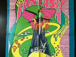 Affiche Originale De Film Fantasia (r1970, Walt Disney) 27 X 41 Vg / Ex
