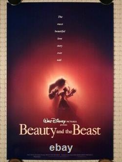 Affiche Originale Disney Beauty And The Beest 1991 Ds Adv Theatrical (numérotée)