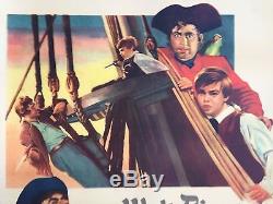 Affiche Originale Du Film 1950 Walt Disney Treasure Island Linen Backed