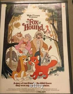 Affiche Originale Du Film Roulé Par Walt Disneys Fox Et Le Chien 1981