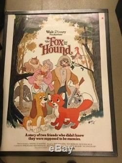 Affiche Originale Du Film Roulé Par Walt Disneys Fox Et Le Chien 1981