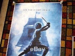 Affiche Promotionnelle De Film De Vinyle De Giant Disney Peter Pan Bannière 1ère Preuve De Presse Signée
