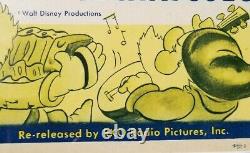 Affiche de cinéma de la vitrine de Blanche-Neige de Disney de 1951 14x21 ART des années 50 avec cadre vtg