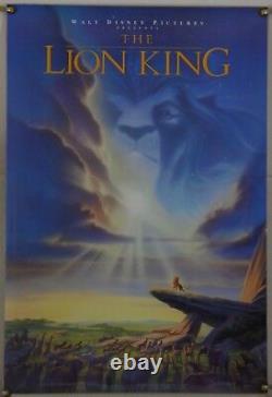Affiche de cinéma roulée d'origine du film Le Roi Lion de Disney (1994)