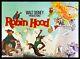 Affiche De Film Britannique Walt Disney Robin Hood, Format 1 Feuille, Rare Première édition De 1973.