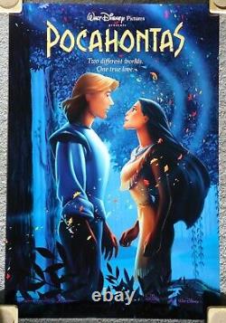 Affiche de film officielle enroulée ADV SS de Disney's Pocahontas, version originale américaine.