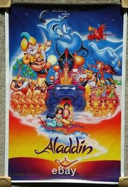Affiche de film officielle originale américaine roulée de Disney's Aladdin SS