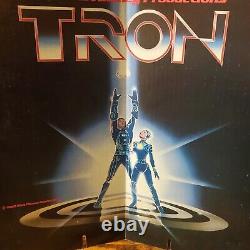 Affiche de présentoir rare du produit de magasin TRON de 1982 Walt Disney Jeff Bridges