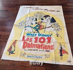 Affiche originale de 1961 de WALT DISNEY'S LES 101 DALMATIENS (Version française)