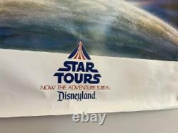 Affiche originale de Star Wars Star Tours Disneyland 1987 par Tim Delaney Disney VTG