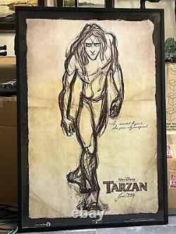 Affiche originale du film Disney Tarzan, objet de collection, encadrement personnalisé @Disney