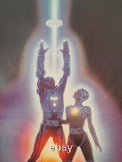 Affiche sur toile de Walt Disney TRON 1982 ORIGINAL 27x41 LINENBACKED Jeff Bridges