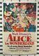 Alice Au Pays Des Merveilles D'origine Une Feuille Poster 1951 Walt Disney Plus