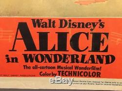Alice Au Pays Des Merveilles Original 1951 - Carte Du Lobby Disney Peignant Les Roses