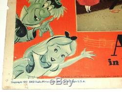 Alice Au Pays Des Merveilles Originale 1951 Rko Carte Hall Peinture Roses Disney Nss