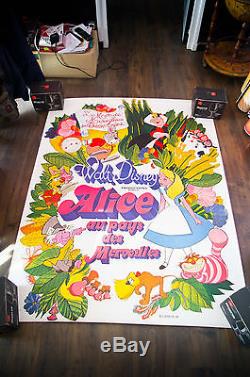 Alice Au Pays Des Vues Walt Disney 4x6 Ft Affiche De Film Abribus Rerelease 1976