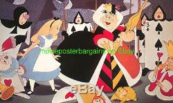 Alice In Wonderland Poster Film Poster R1981 Insert 14x36 Pouces Animation Disney