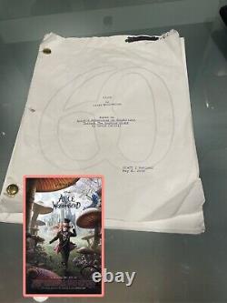 Alice In Wonderland Script Original Tim Burton Johnny Depp Disney Disneyana Prop