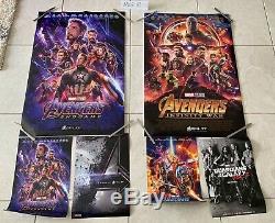 Avengers Infinity War Et Endgame Affiche Originale De Film 27x40 Ds Marvel Disney